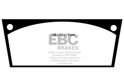 Комплект тормозных колодок, дисковый тормоз EBC Brakes DP113 для CITROËN ID