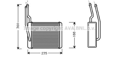 AVA QUALITY COOLING FD6272 Радиатор печки  для FORD TRANSIT (Форд Трансит)