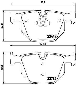 Bromsbeläggssats, skivbroms BREMBO P06056