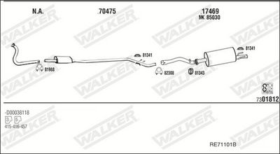 Изпускателна система WALKER RE71101B