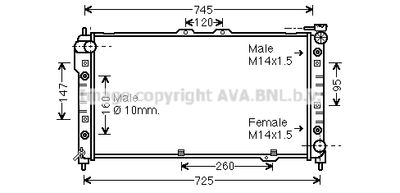Радиатор, охлаждение двигателя AVA QUALITY COOLING MZ2113 для MAZDA 323