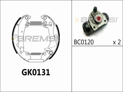 Комплект тормозных колодок BREMSI GK0131 для RENAULT 12