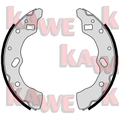 KAWE 05315 Ремкомплект барабанных колодок  для MAZDA 121 II (DB) 1.3 i 16V