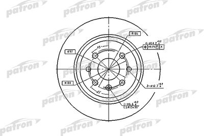 Тормозной диск PATRON PBD2772 для OPEL VECTRA