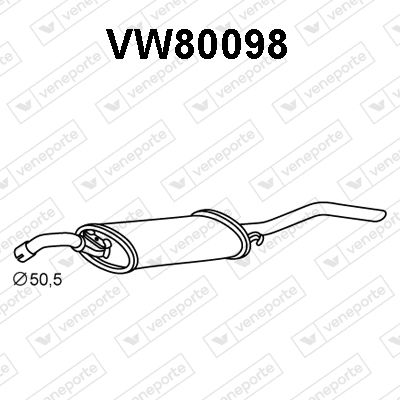 Глушитель выхлопных газов конечный VENEPORTE VW80098 для VW JETTA