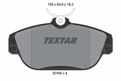 Комплект тормозных колодок, дисковый тормоз TEXTAR 2016402 для VOLVO S90