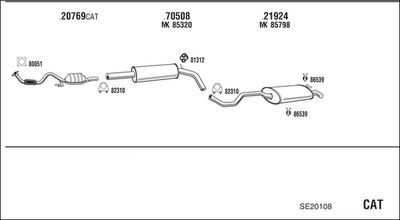 Układ wydechowy WALKER SE20108