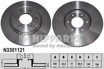 Тормозной диск NIPPARTS N3301121 для INFINITI QX56