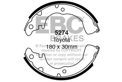 Комплект тормозных колодок EBC Brakes 5274 для TOYOTA TERCEL