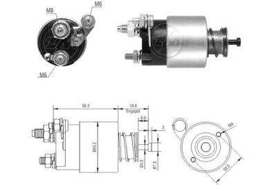 Тяговое реле, стартер ERA ZM4391 для FORD B-MAX