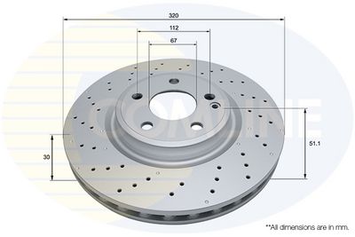Brzdový kotouč COMLINE ADC2810V