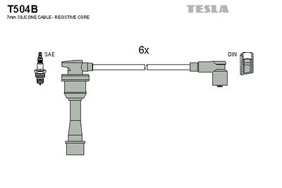 Комплект проводов зажигания TESLA T504B для MITSUBISHI GALANT