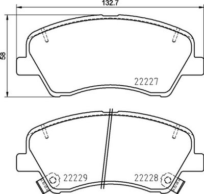 Комплект тормозных колодок, дисковый тормоз BREMBO P 30 098 для KIA STONIC