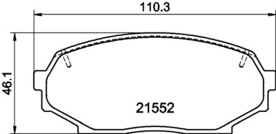 Комплект тормозных колодок, дисковый тормоз HELLA 8DB 355 027-051 для ISUZU IMPULSE