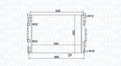 MAGNETI MARELLI Kühler, Motorkühlung