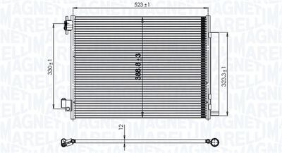 MAGNETI MARELLI 350203823000 Радиатор кондиционера  для DACIA DOKKER (Дача Доkkер)