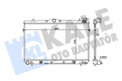 Радиатор, охлаждение двигателя KALE OTO RADYATÖR 342310 для HYUNDAI LANTRA