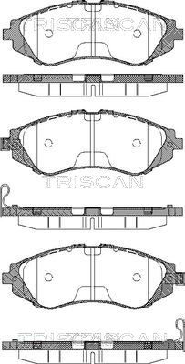 TRISCAN 8110 21001 Тормозные колодки и сигнализаторы  для CHEVROLET REZZO (Шевроле Реззо)