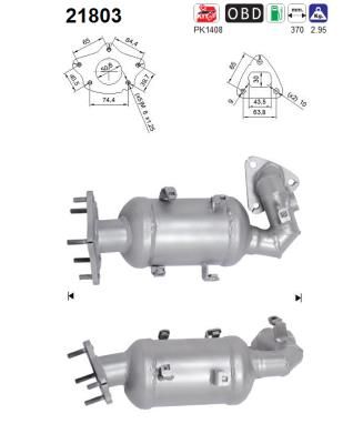 Катализатор AS 21803 для OPEL KARL