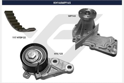 KH140WP145 HUTCHINSON Водяной насос + комплект зубчатого ремня