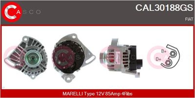 CASCO CAL30188GS Генератор  для FIAT PUNTO (176_) 1.2 16V