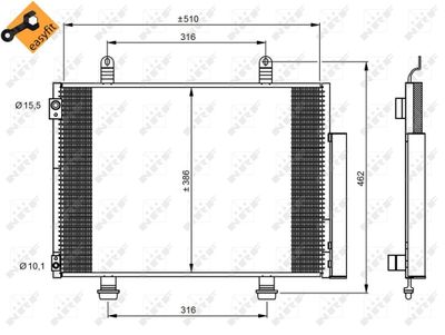 Kondensor, klimatanläggning NRF 35944