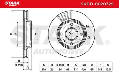 спирачен диск STARK SKBD-0020329