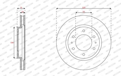 BREMSSCHEIBE FERODO DDF2752C 1