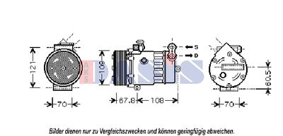 AKS DASIS 851863N Компрессор кондиционера для OPEL ASTRA G Фургон/универсал (F70) 1.6 (F70) AKS DASIS 851863N Компрессор кондиционера для OPEL ASTRA G Фургон/универсал (F70) 1.6 (F70)