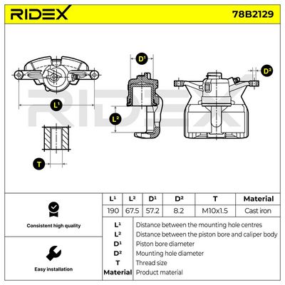 спирачен апарат RIDEX 78B2129