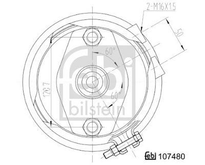 MEMBRANBREMSZYLINDER FEBI BILSTEIN 107480 1