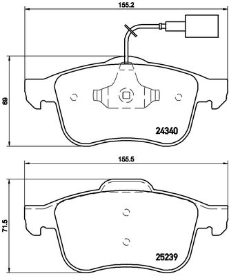 Комплект тормозных колодок, дисковый тормоз KAISHIN FK20201 для DODGE DART