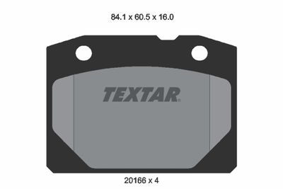 Комплект тормозных колодок, дисковый тормоз TEXTAR 2016603 для LADA NOVA
