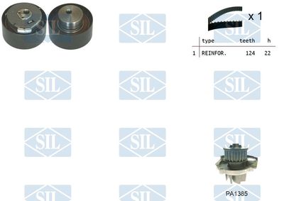Водяной насос + комплект зубчатого ремня Saleri SIL K3PA1385 для ABARTH 500