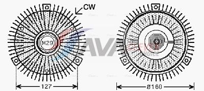 съединител, вентилатор на радиатора AVA Clever Choice