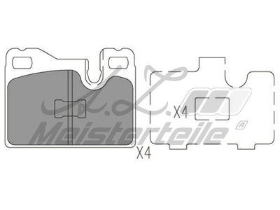 комплект спирачно феродо, дискови спирачки A.Z. Meisterteile AZMT-44-022-2258