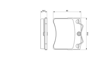 Brake Pad Set, disc brake 0 986 460 954