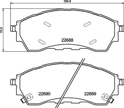 Комплект тормозных колодок, дисковый тормоз BREMBO P 24 225 для FORD RANGER