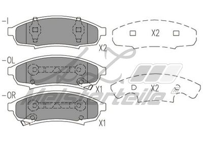 комплект спирачно феродо, дискови спирачки A.Z. Meisterteile AZMT-44-022-2330