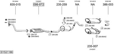 Изпускателна система BOSAL SYS21186