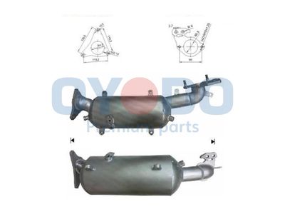 Filtr sadzy / filtr cząstek stałych, układ wydechowy OYODO 44612AA670
