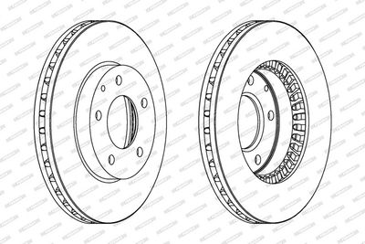 BREMSSCHEIBE FERODO DDF738 1
