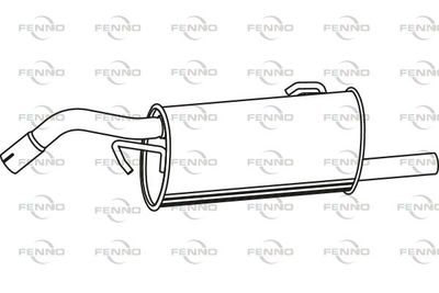 FENNO P3820 Глушитель выхлопных газов  для MITSUBISHI COLT VI (Z3_A, Z2_A) 1.3 LPG