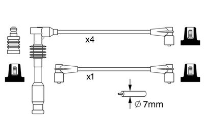 Ignition Cable Kit 0 986 357 227