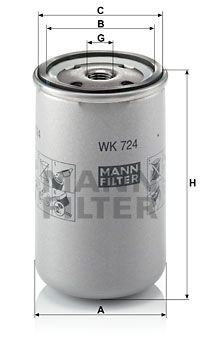Топливный фильтр MANN-FILTER WK 724 для GAZ VOLGA