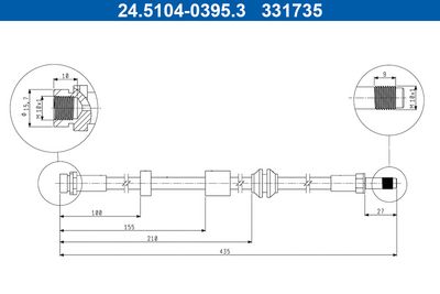 Brake Hose 24.5104-0395.3