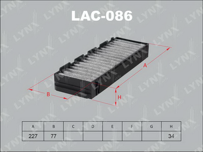 LYNXauto LAC-086 Фильтр салона  для DAEWOO  (Деу Магнус)