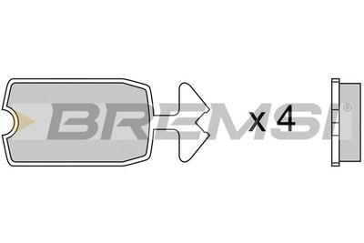 Комплект тормозных колодок, дисковый тормоз BREMSI BP2039 для CITROËN DYANE