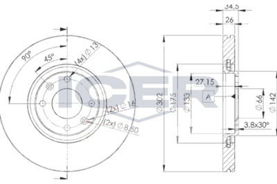 спирачен диск ICER 78BD4698-2