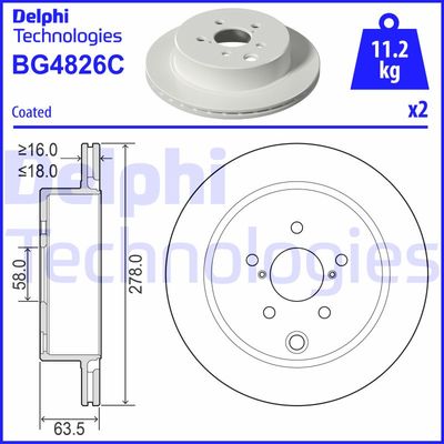 Bromsskiva DELPHI BG4826C